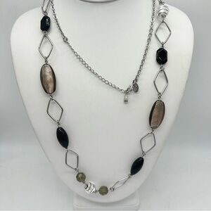 Lia Sophia Beaded Silver Necklace